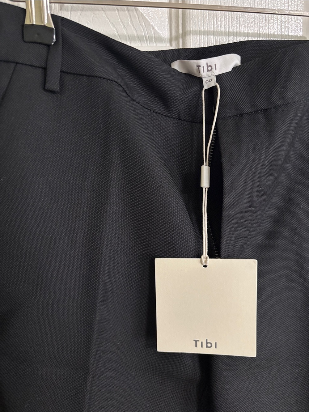 Tibi NWT black Lennon ankle pant 100% wool size 00